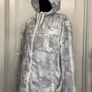 All in Motion White Camo Windbreaker Jacket – NWT – Size L